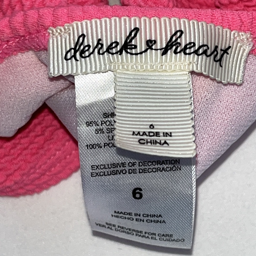 Derek Heart Girl's Size 6 Swimsuit Cut Out One Piece - Picture 5 of 5